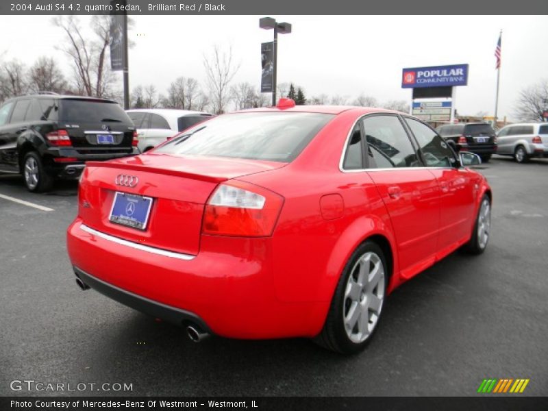Brilliant Red / Black 2004 Audi S4 4.2 quattro Sedan