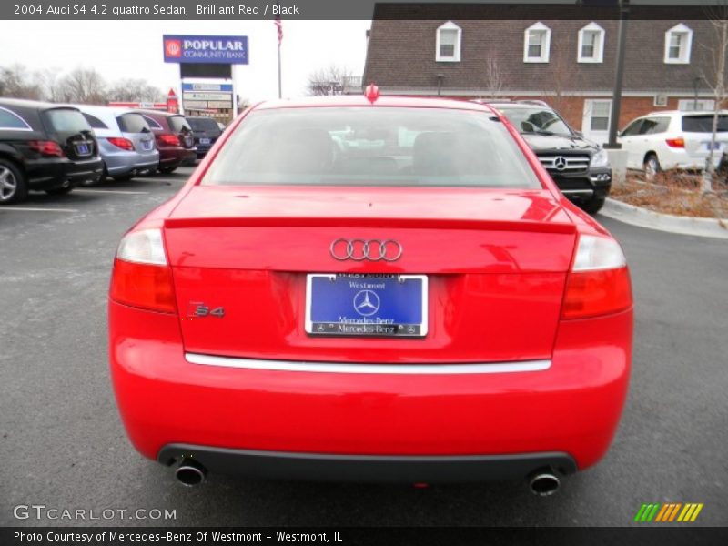 Brilliant Red / Black 2004 Audi S4 4.2 quattro Sedan