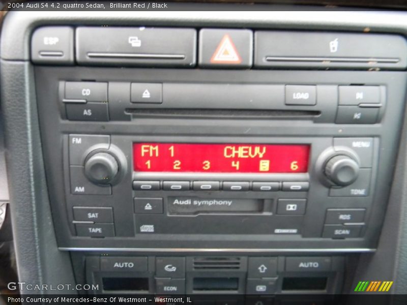 Brilliant Red / Black 2004 Audi S4 4.2 quattro Sedan