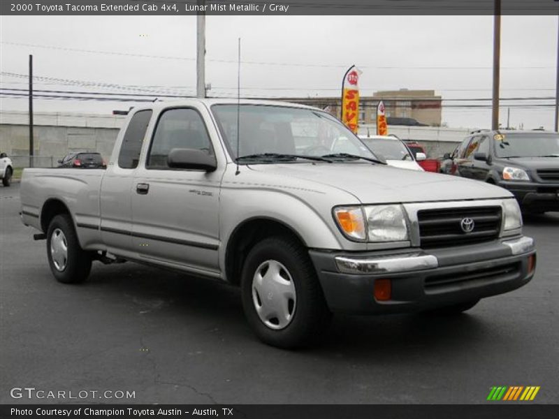 Lunar Mist Metallic / Gray 2000 Toyota Tacoma Extended Cab 4x4