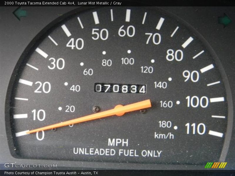 Lunar Mist Metallic / Gray 2000 Toyota Tacoma Extended Cab 4x4