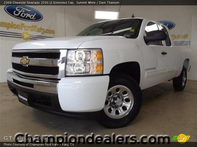 Summit White / Dark Titanium 2009 Chevrolet Silverado 1500 LS Extended Cab