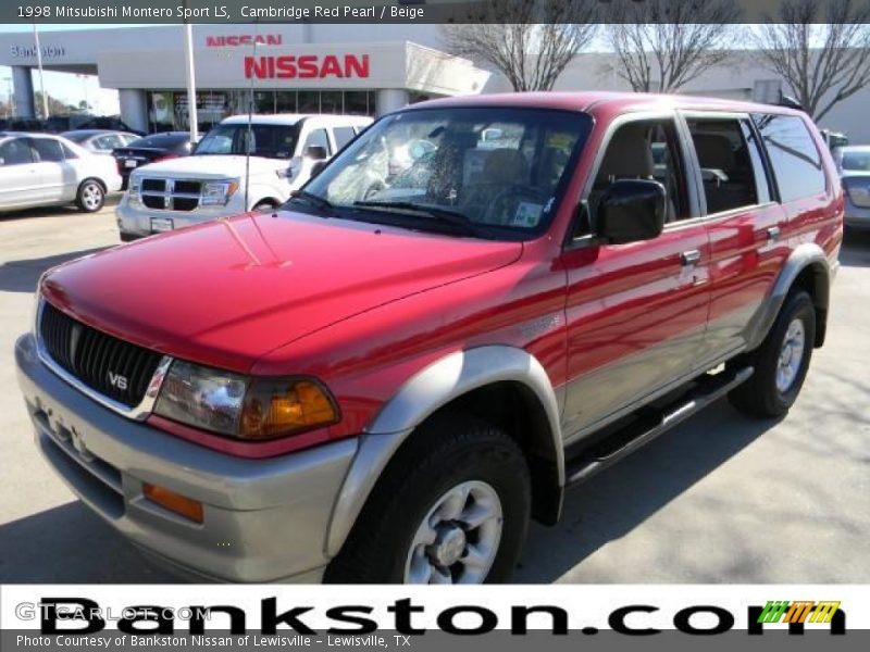 Cambridge Red Pearl / Beige 1998 Mitsubishi Montero Sport LS