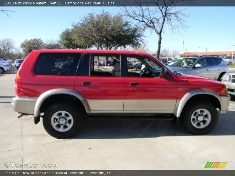 Cambridge Red Pearl / Beige 1998 Mitsubishi Montero Sport LS