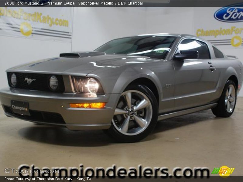 Vapor Silver Metallic / Dark Charcoal 2008 Ford Mustang GT Premium Coupe