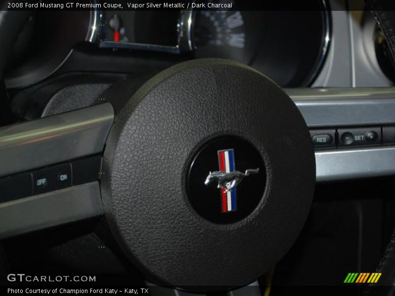 Vapor Silver Metallic / Dark Charcoal 2008 Ford Mustang GT Premium Coupe