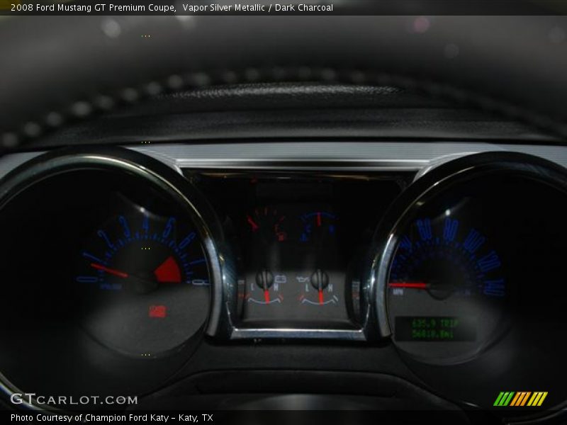 Vapor Silver Metallic / Dark Charcoal 2008 Ford Mustang GT Premium Coupe