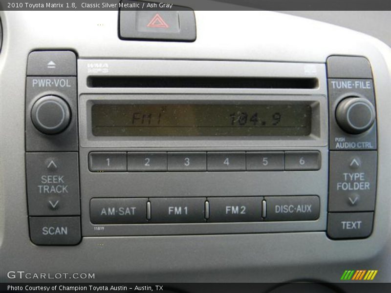 Classic Silver Metallic / Ash Gray 2010 Toyota Matrix 1.8