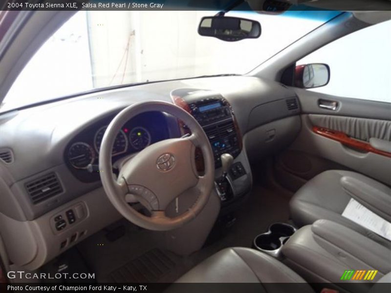 Salsa Red Pearl / Stone Gray 2004 Toyota Sienna XLE