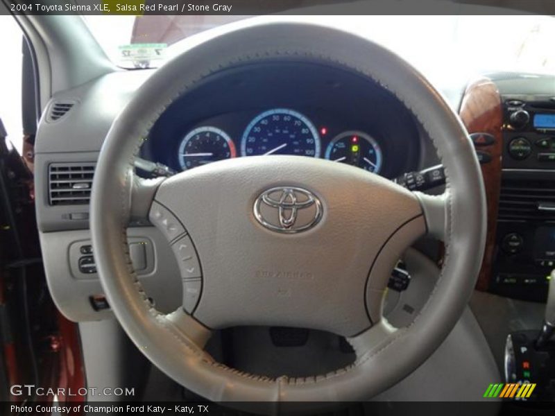 Salsa Red Pearl / Stone Gray 2004 Toyota Sienna XLE