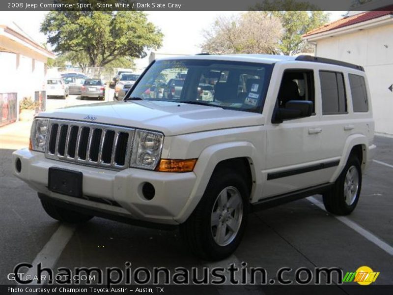 Stone White / Dark Slate Gray 2008 Jeep Commander Sport