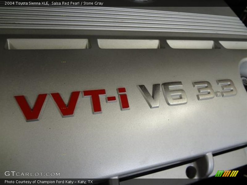 Salsa Red Pearl / Stone Gray 2004 Toyota Sienna XLE