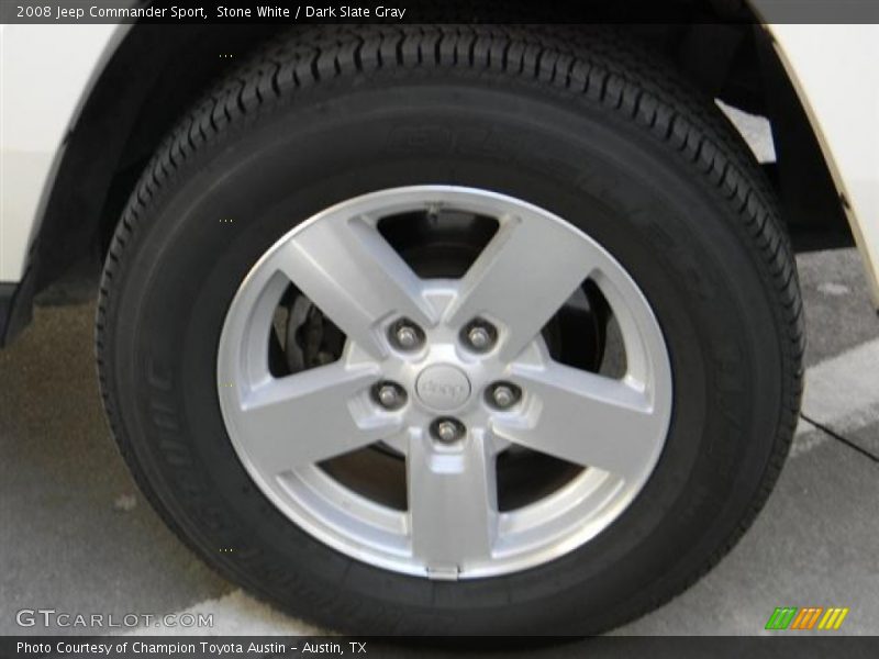 Stone White / Dark Slate Gray 2008 Jeep Commander Sport