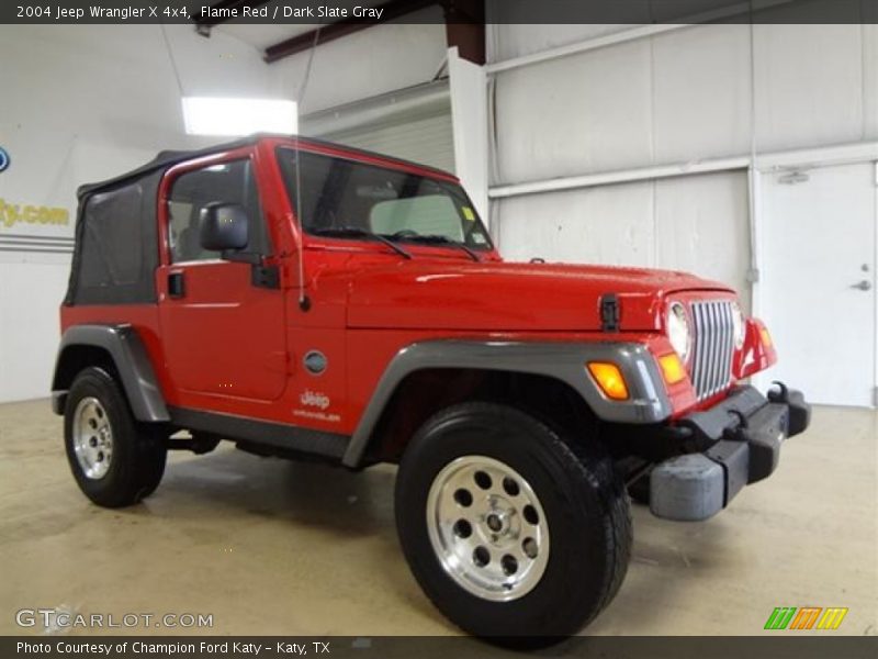 Flame Red / Dark Slate Gray 2004 Jeep Wrangler X 4x4