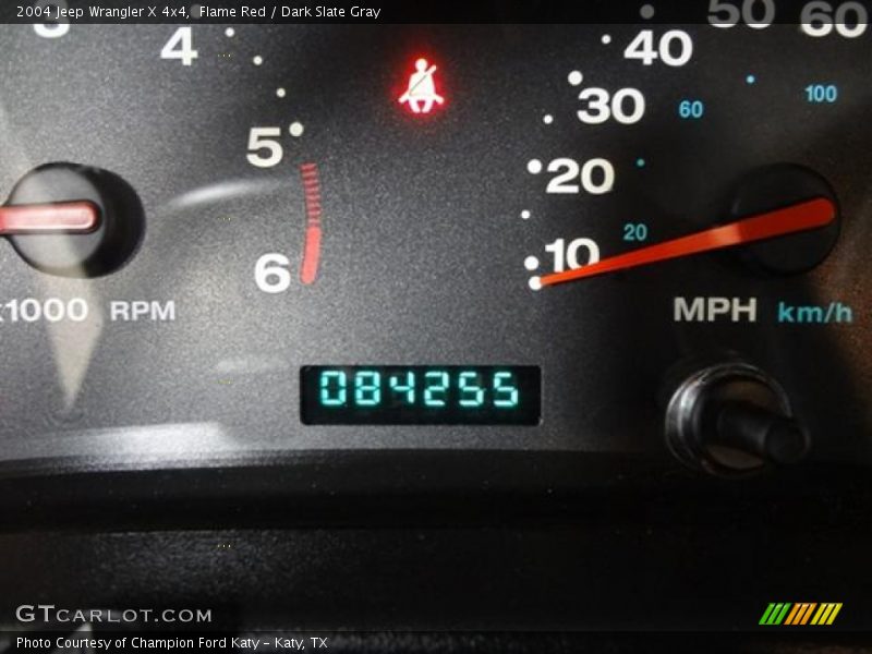 Flame Red / Dark Slate Gray 2004 Jeep Wrangler X 4x4