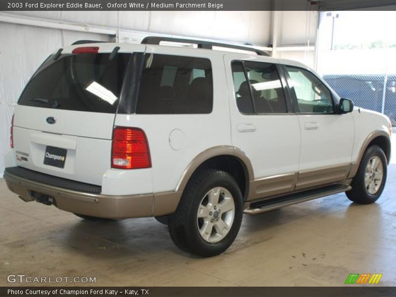 Oxford White / Medium Parchment Beige 2003 Ford Explorer Eddie Bauer