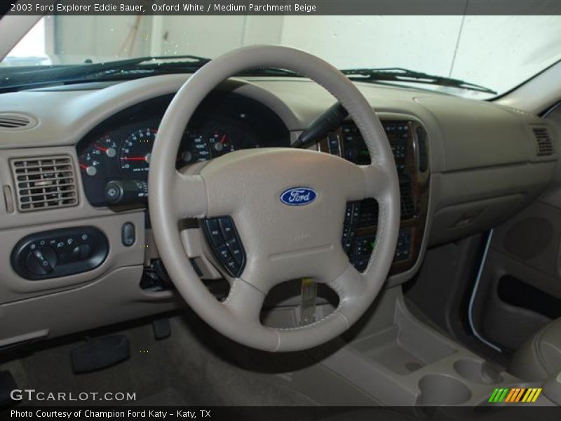 Oxford White / Medium Parchment Beige 2003 Ford Explorer Eddie Bauer