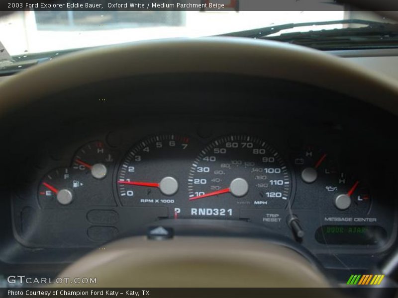 Oxford White / Medium Parchment Beige 2003 Ford Explorer Eddie Bauer
