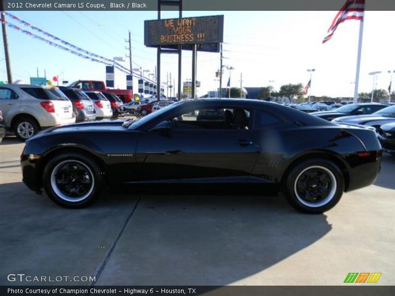 Black / Black 2012 Chevrolet Camaro LS Coupe