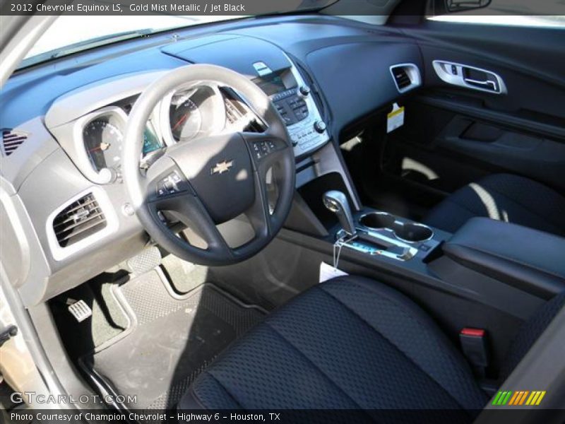 Gold Mist Metallic / Jet Black 2012 Chevrolet Equinox LS