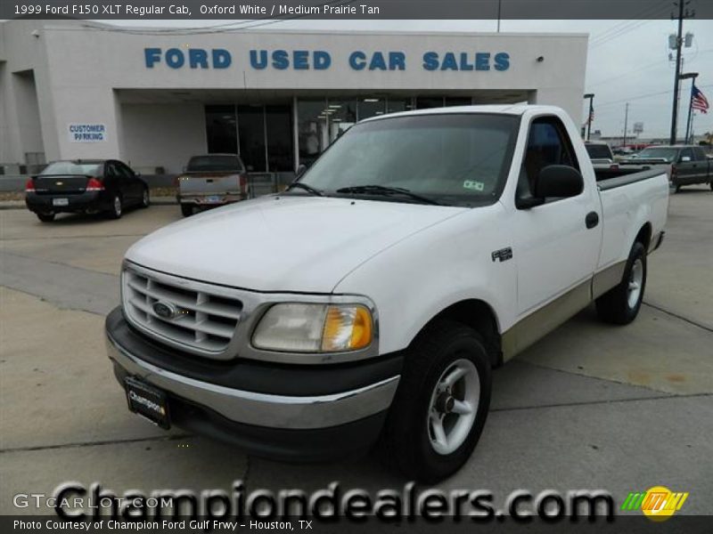 Oxford White / Medium Prairie Tan 1999 Ford F150 XLT Regular Cab