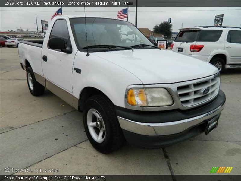 Oxford White / Medium Prairie Tan 1999 Ford F150 XLT Regular Cab