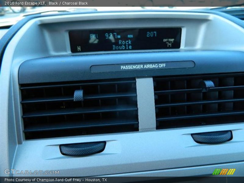 Black / Charcoal Black 2010 Ford Escape XLT