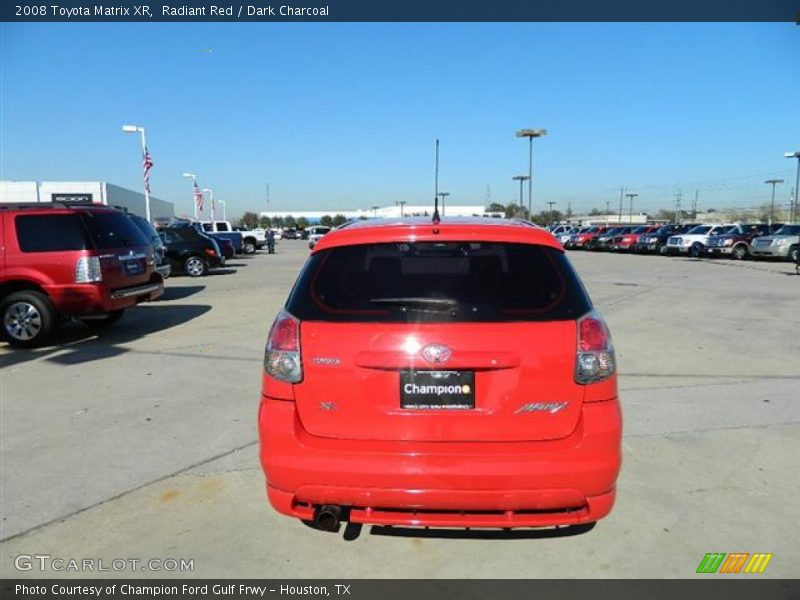 Radiant Red / Dark Charcoal 2008 Toyota Matrix XR