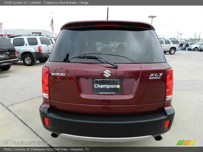 Cranberry Red Metallic / Beige 2008 Suzuki XL7 Limited