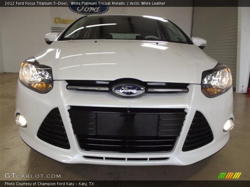 White Platinum Tricoat Metallic / Arctic White Leather 2012 Ford Focus Titanium 5-Door