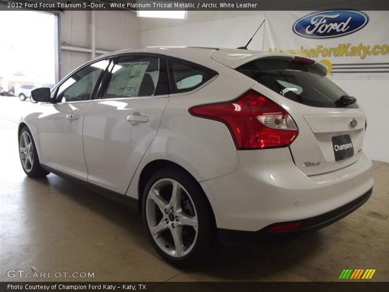 White Platinum Tricoat Metallic / Arctic White Leather 2012 Ford Focus Titanium 5-Door