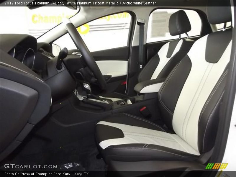 White Platinum Tricoat Metallic / Arctic White Leather 2012 Ford Focus Titanium 5-Door