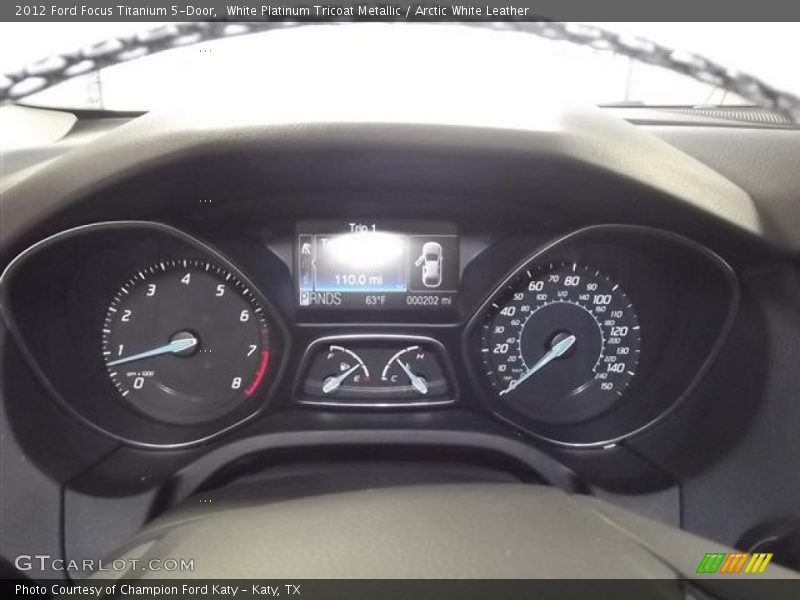 White Platinum Tricoat Metallic / Arctic White Leather 2012 Ford Focus Titanium 5-Door