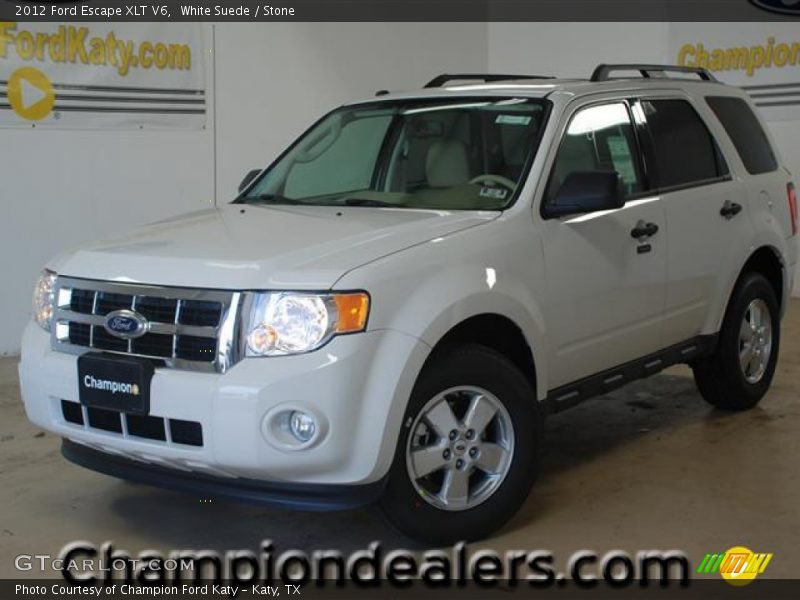 White Suede / Stone 2012 Ford Escape XLT V6