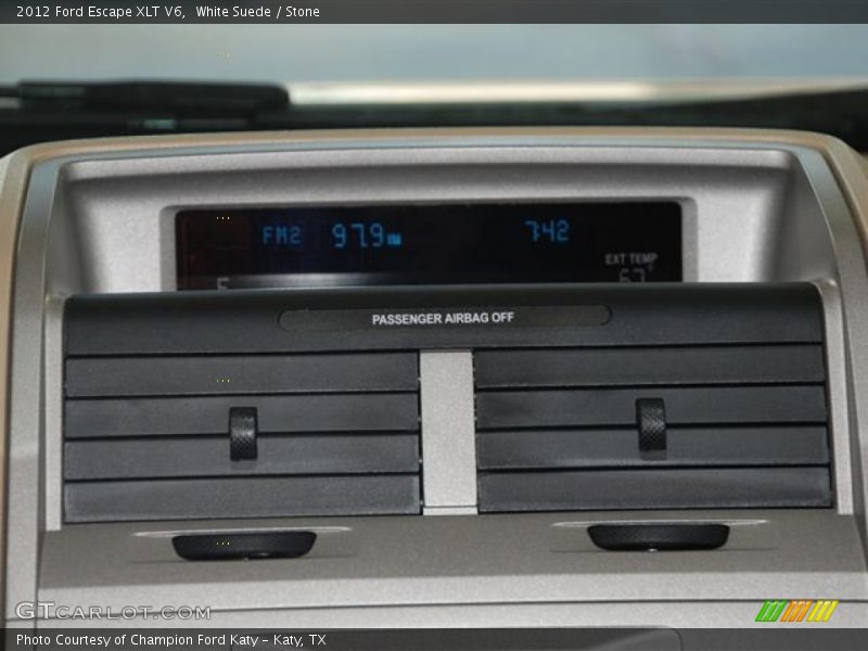 White Suede / Stone 2012 Ford Escape XLT V6