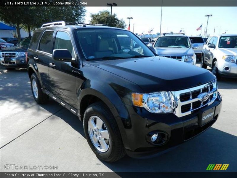 Ebony Black / Stone 2012 Ford Escape XLT V6