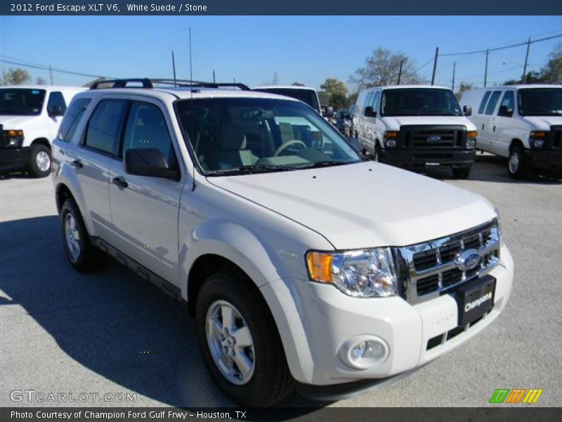 White Suede / Stone 2012 Ford Escape XLT V6