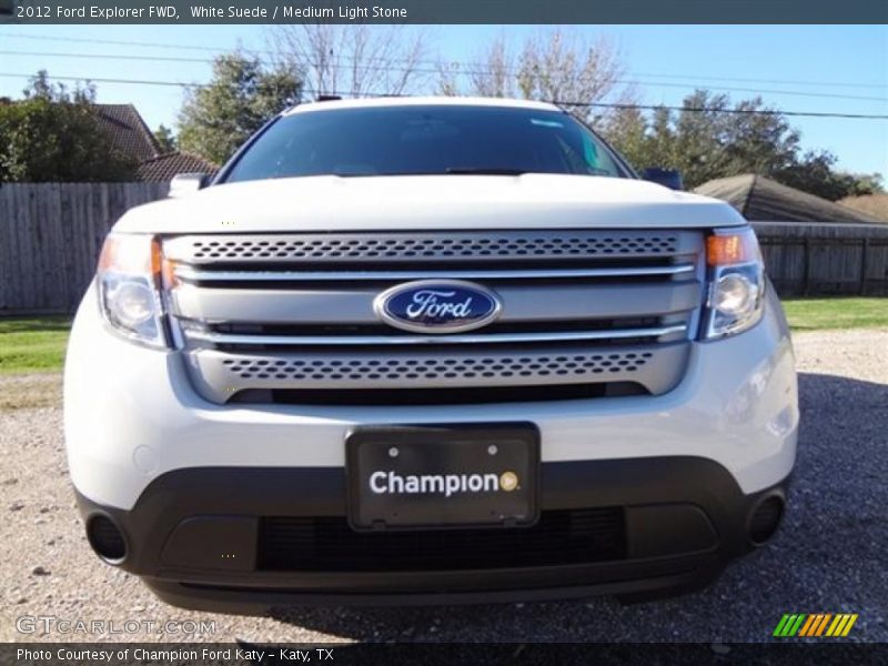 White Suede / Medium Light Stone 2012 Ford Explorer FWD
