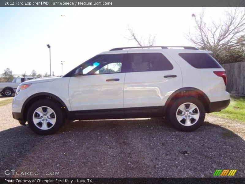 White Suede / Medium Light Stone 2012 Ford Explorer FWD