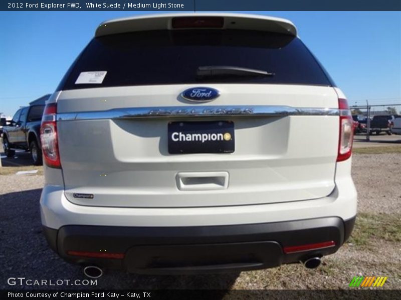 White Suede / Medium Light Stone 2012 Ford Explorer FWD