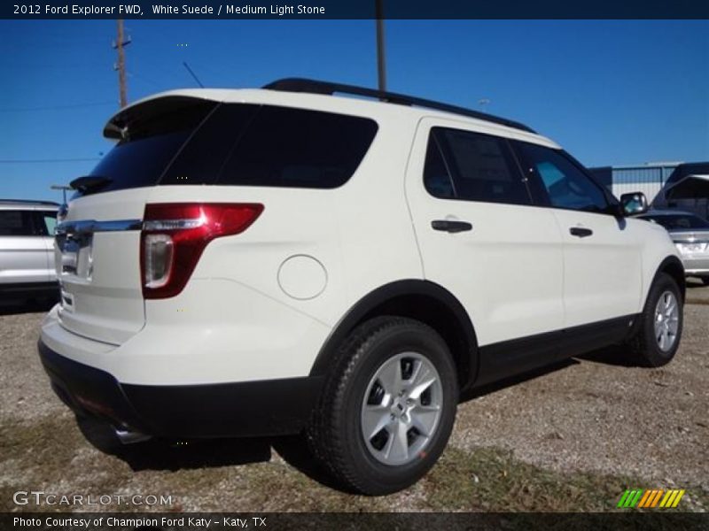 White Suede / Medium Light Stone 2012 Ford Explorer FWD