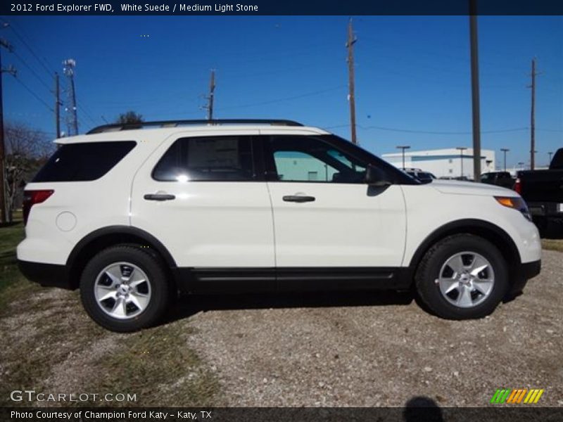 White Suede / Medium Light Stone 2012 Ford Explorer FWD
