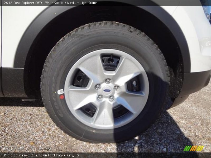White Suede / Medium Light Stone 2012 Ford Explorer FWD