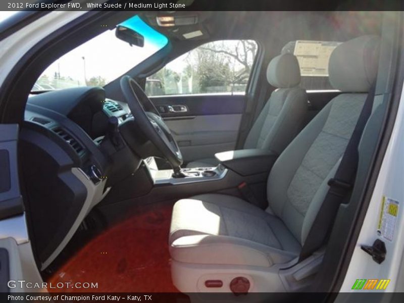 White Suede / Medium Light Stone 2012 Ford Explorer FWD