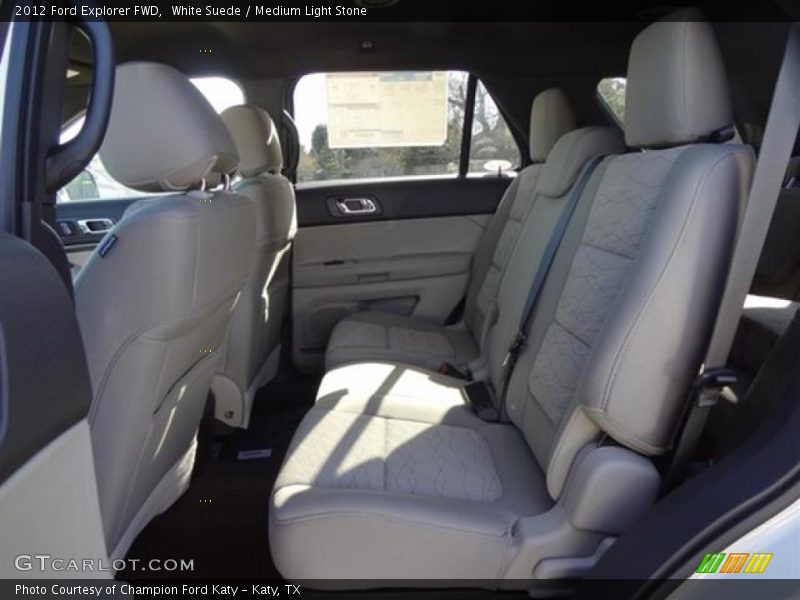 White Suede / Medium Light Stone 2012 Ford Explorer FWD