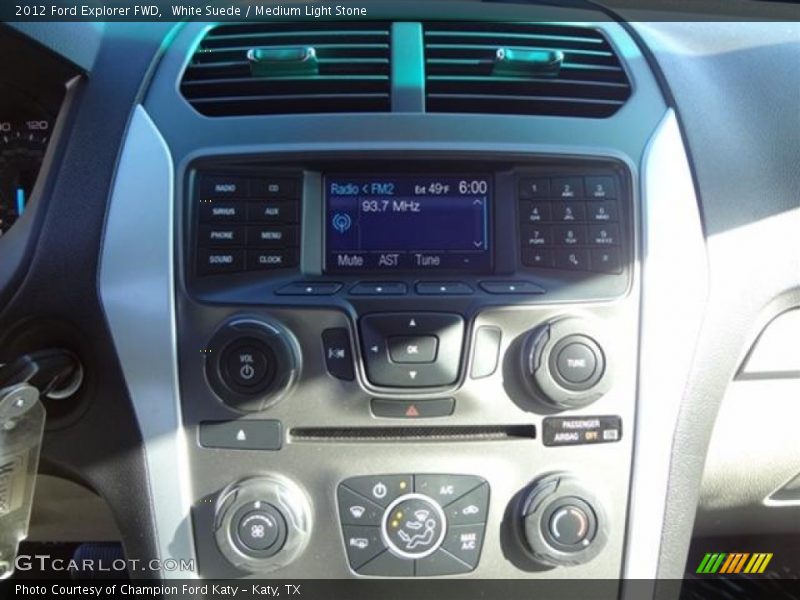 White Suede / Medium Light Stone 2012 Ford Explorer FWD
