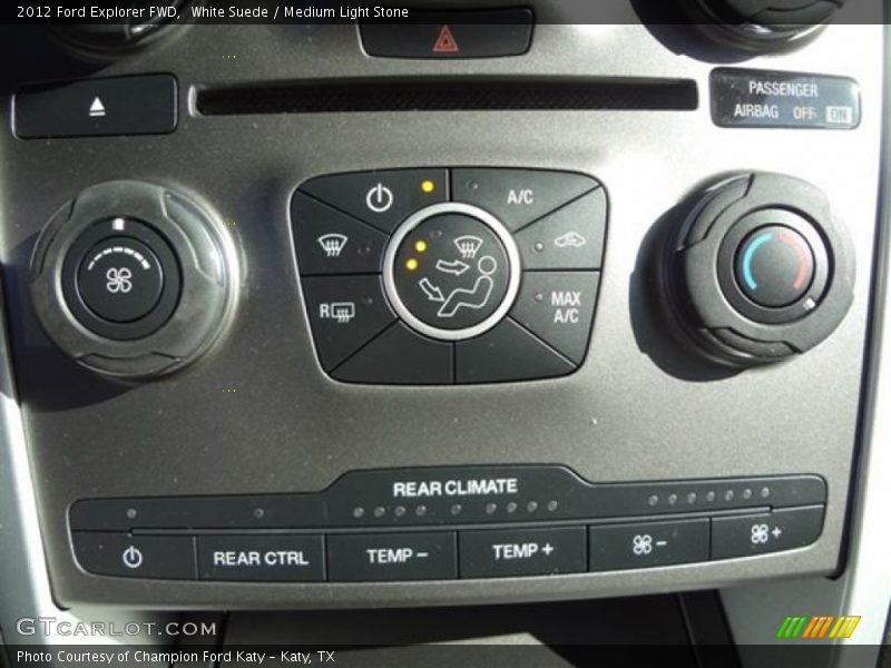 White Suede / Medium Light Stone 2012 Ford Explorer FWD