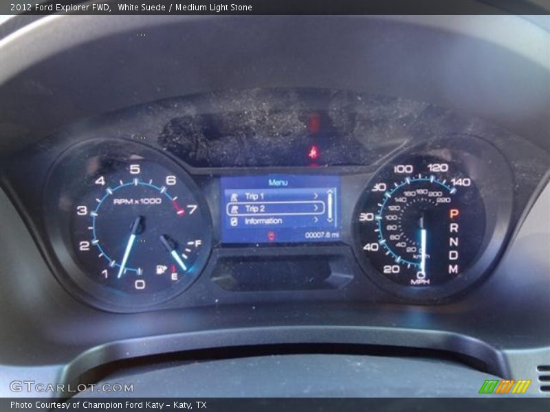 White Suede / Medium Light Stone 2012 Ford Explorer FWD