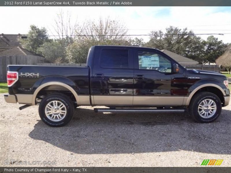 Tuxedo Black Metallic / Pale Adobe 2012 Ford F150 Lariat SuperCrew 4x4