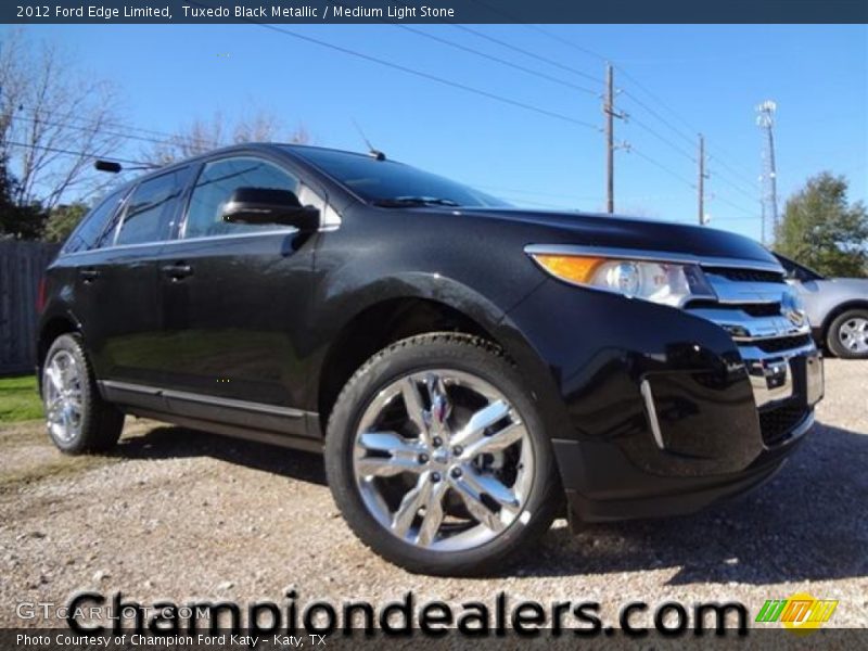 Tuxedo Black Metallic / Medium Light Stone 2012 Ford Edge Limited